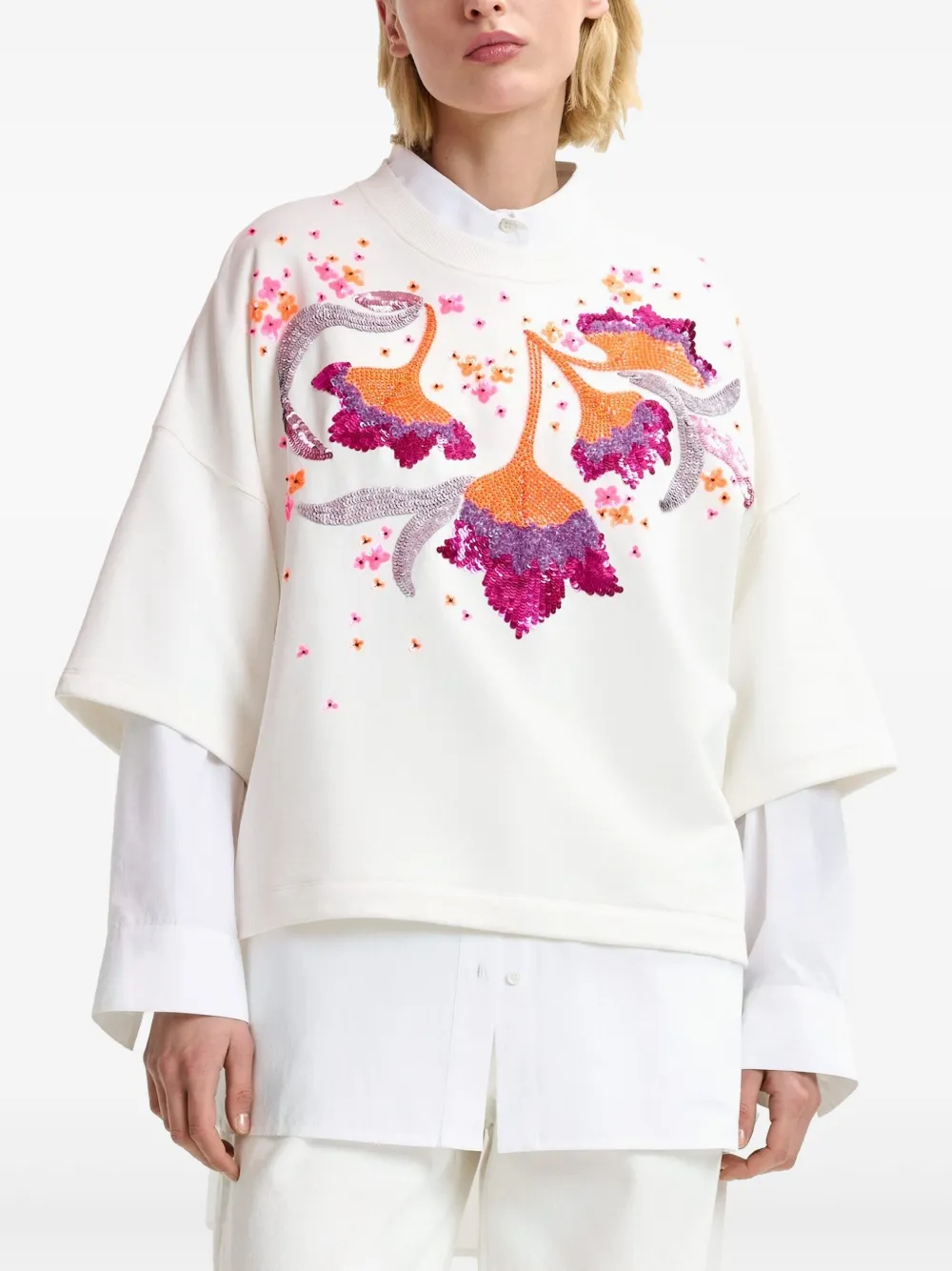 Essentiel Antwerp Hotanical sweater Wit