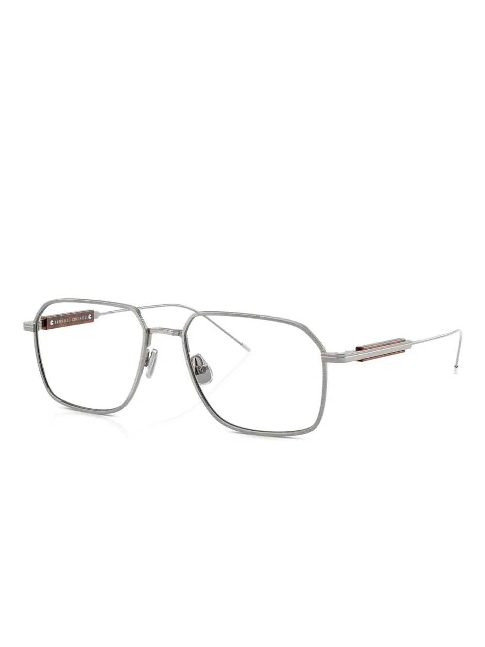 Brunello Cucinelli titanium square-frame glasses | Image 2