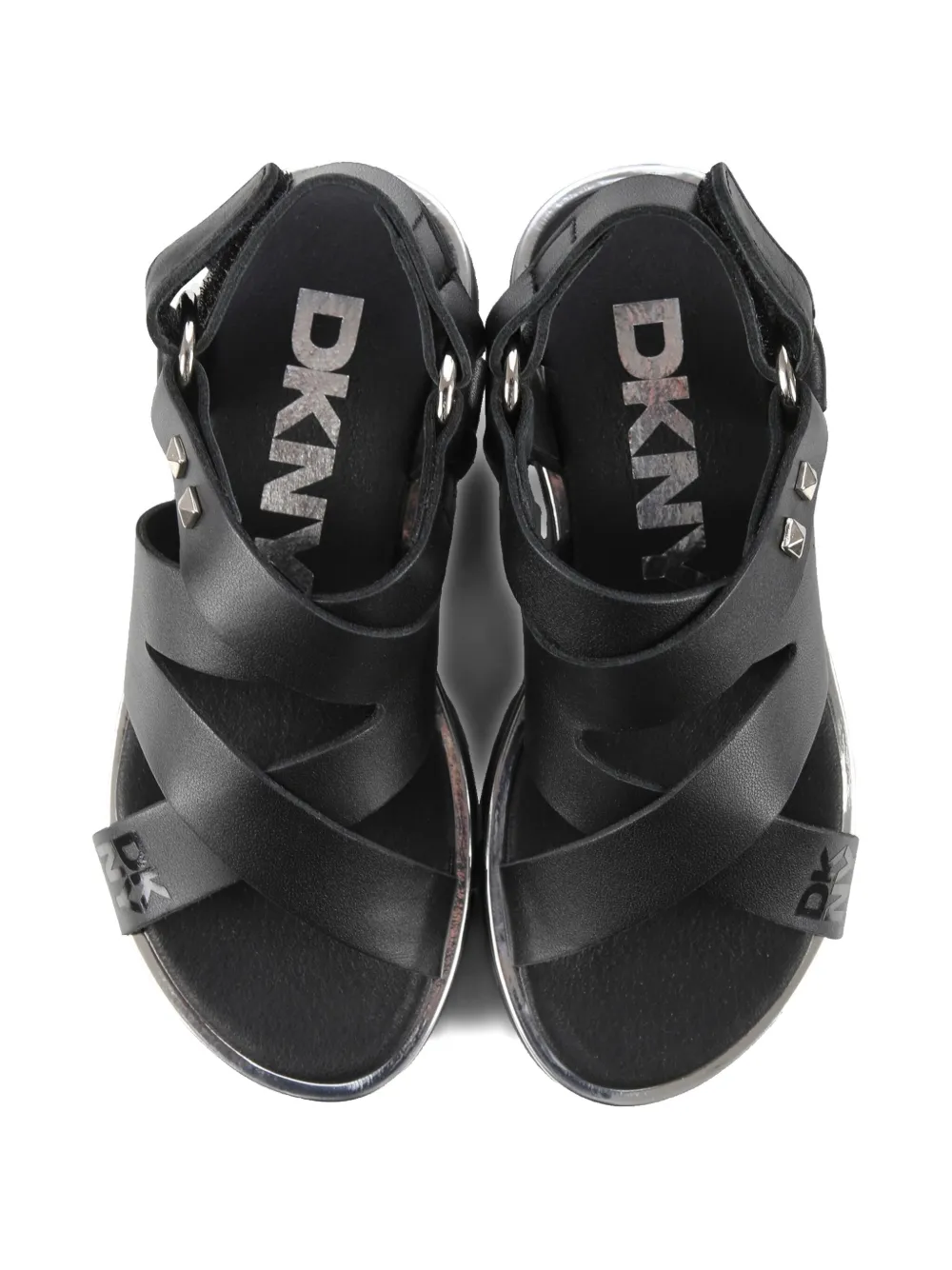 Dkny Kids rhinestone-embellished sandals Black