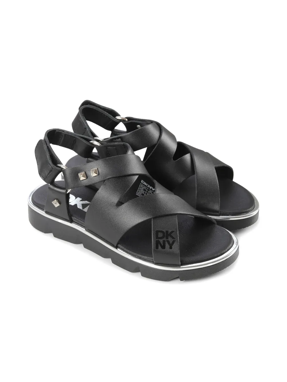 Dkny Kids rhinestone-embellished sandals Black