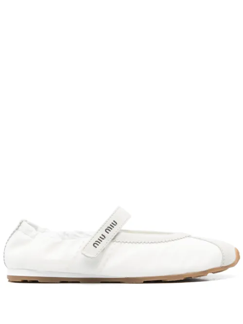 Ballerines à empiècements en daim - Miu Miu - Modalova