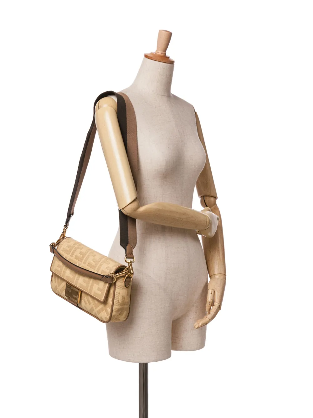 Fendi Pre-Owned 2010-2024 Zucca Embroidered Canvas Baguette satchel | Image 7