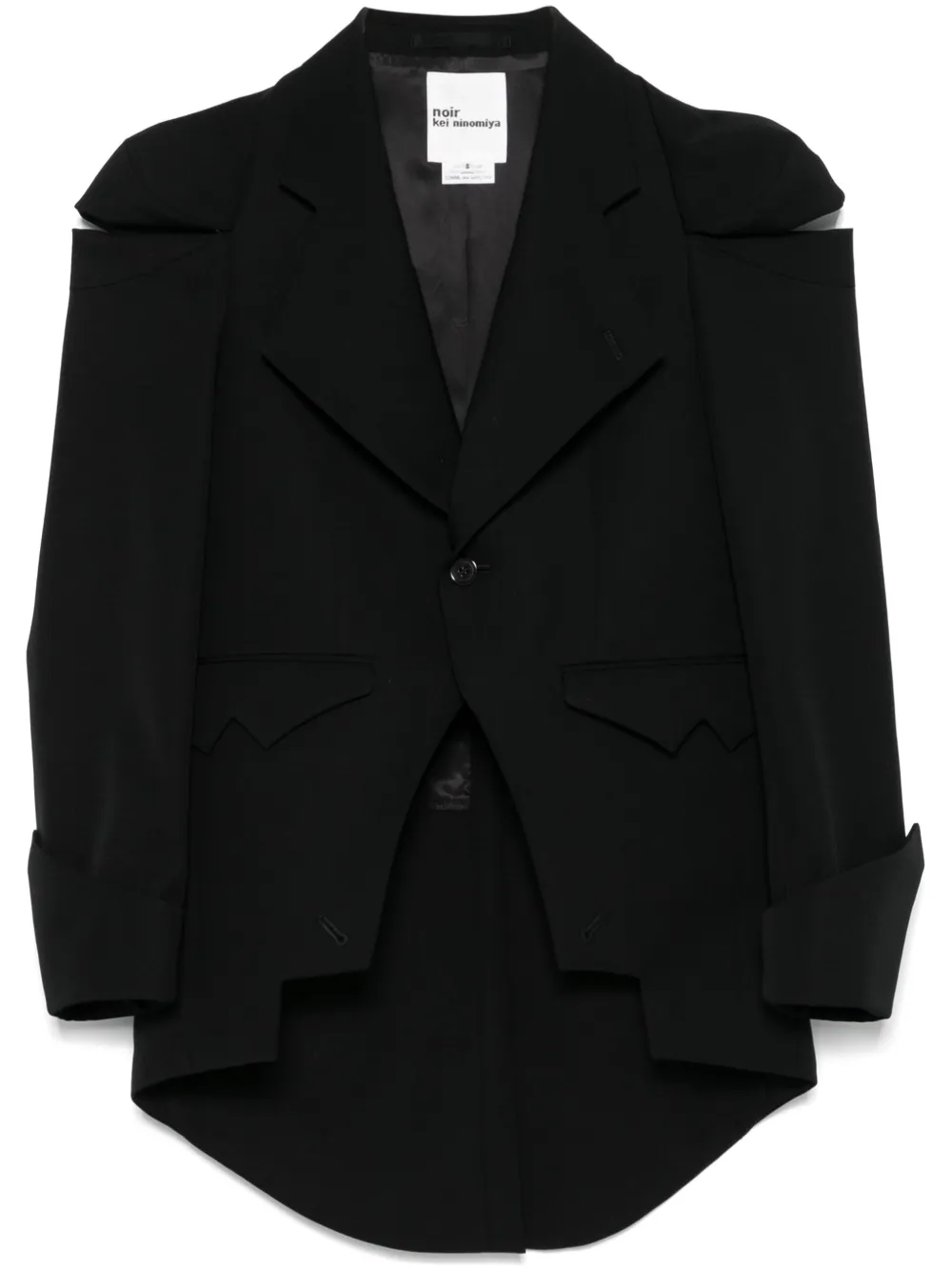 Noir Kei Ninomiya Cut-out Detailed Jacket In Black
