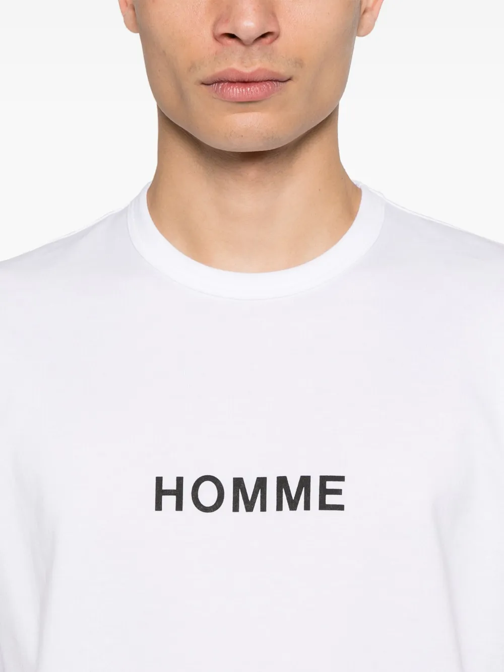 Shop Comme Des Garçons Homme Deux Logo-print T-shirt In White