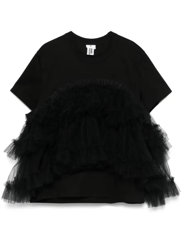 Noir Kei Ninomiya ラッフル Tシャツ | ブラック | FARFETCH JP