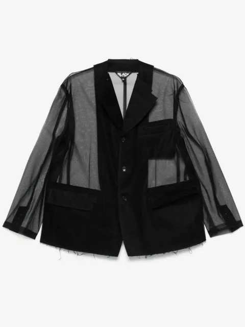 Black Comme Des Garçons tulle blazer