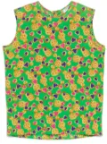 Saint Laurent Pre-Owned earrings-print top - Green