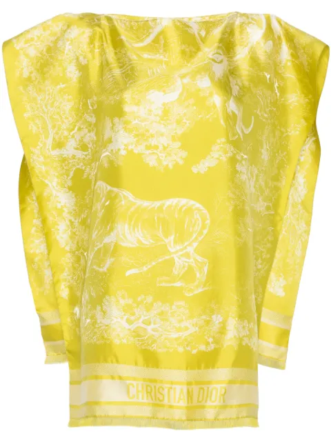 Christian Dior Pre-Owned Toile De Jouy-print poncho