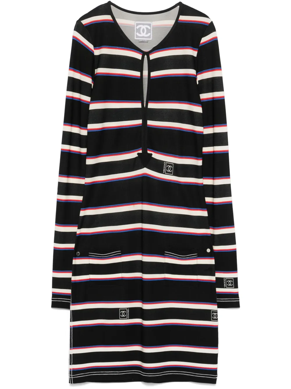 striped midi dress