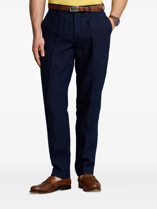 Polo Ralph Lauren Linen Trousers | Blue | FARFETCH
