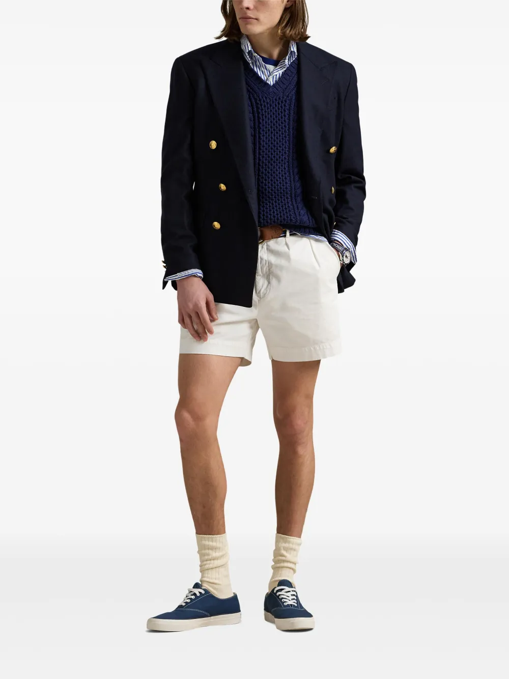 Polo Ralph Lauren Kabelgebreide spencer Blauw