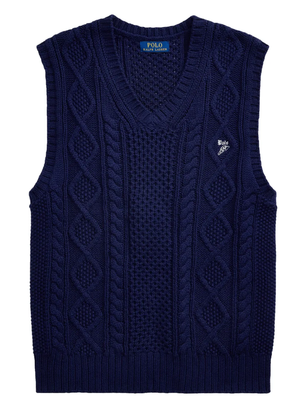 cable-knit vest
