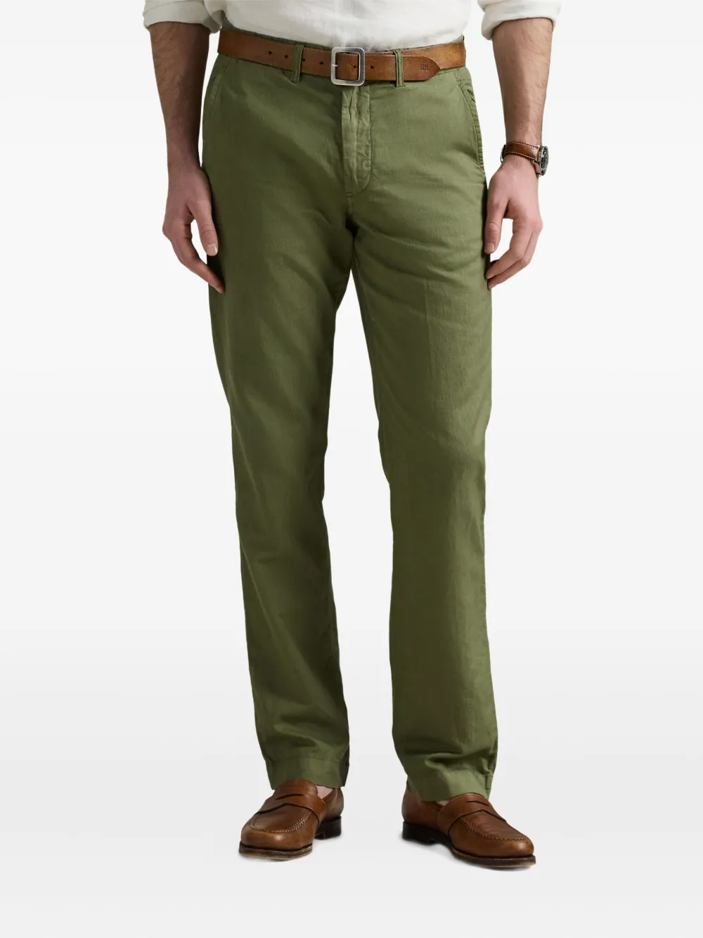 Polo Ralph Lauren Broek van linnenblend Groen