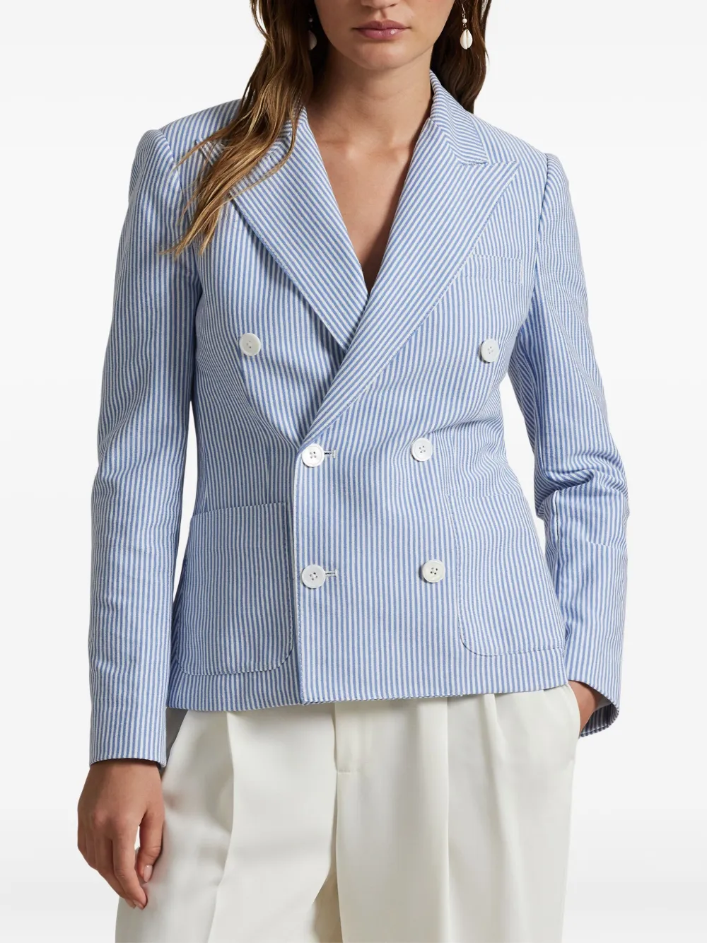 Polo Ralph Lauren Blazer met krijtstreep Blauw