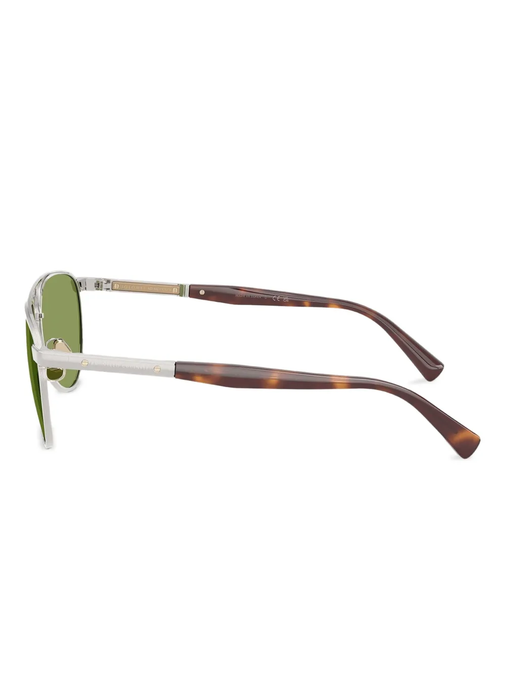 Brunello Cucinelli Titanium metalen zonnebril Grijs