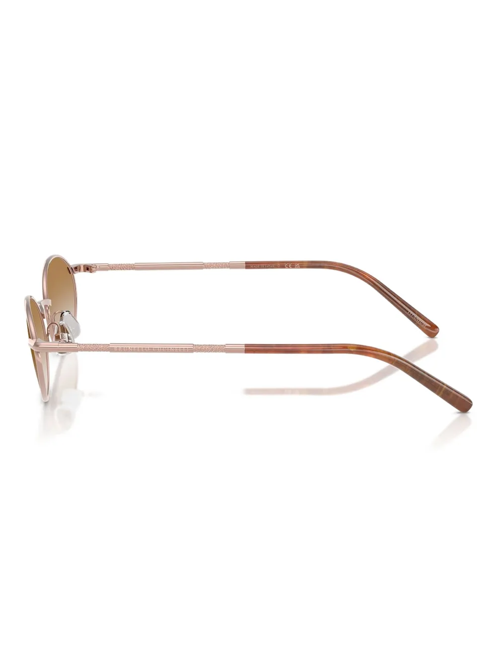 Brunello Cucinelli titanium oval-frame sunglasses Roze