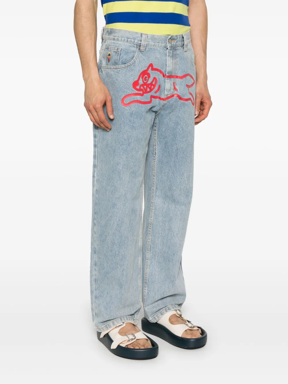 ICECREAM RUNNING DOG STRAIGHT-LEG JEANS