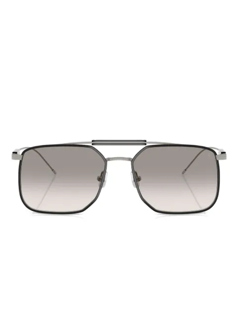Brunello Cucinelli square double-bridge sunglasses