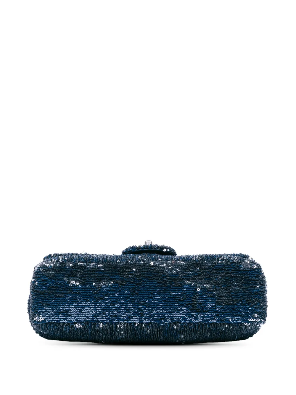 Pre-owned Chanel 2016-2017 Paris Cuba Medium Sequin Coco Cuba Single Flap Shoulder Bag In Blue