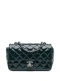 CHANEL Pre-Owned 2013-2014 Mini Rectangular Classic Patent Single Flap crossbody bag - Blue