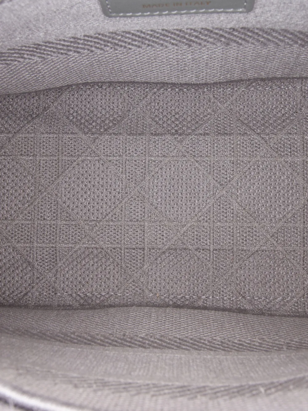 Pre-owned Dior 2020 Medium Canvas Cannage Lady D Lite Satchel In Grey