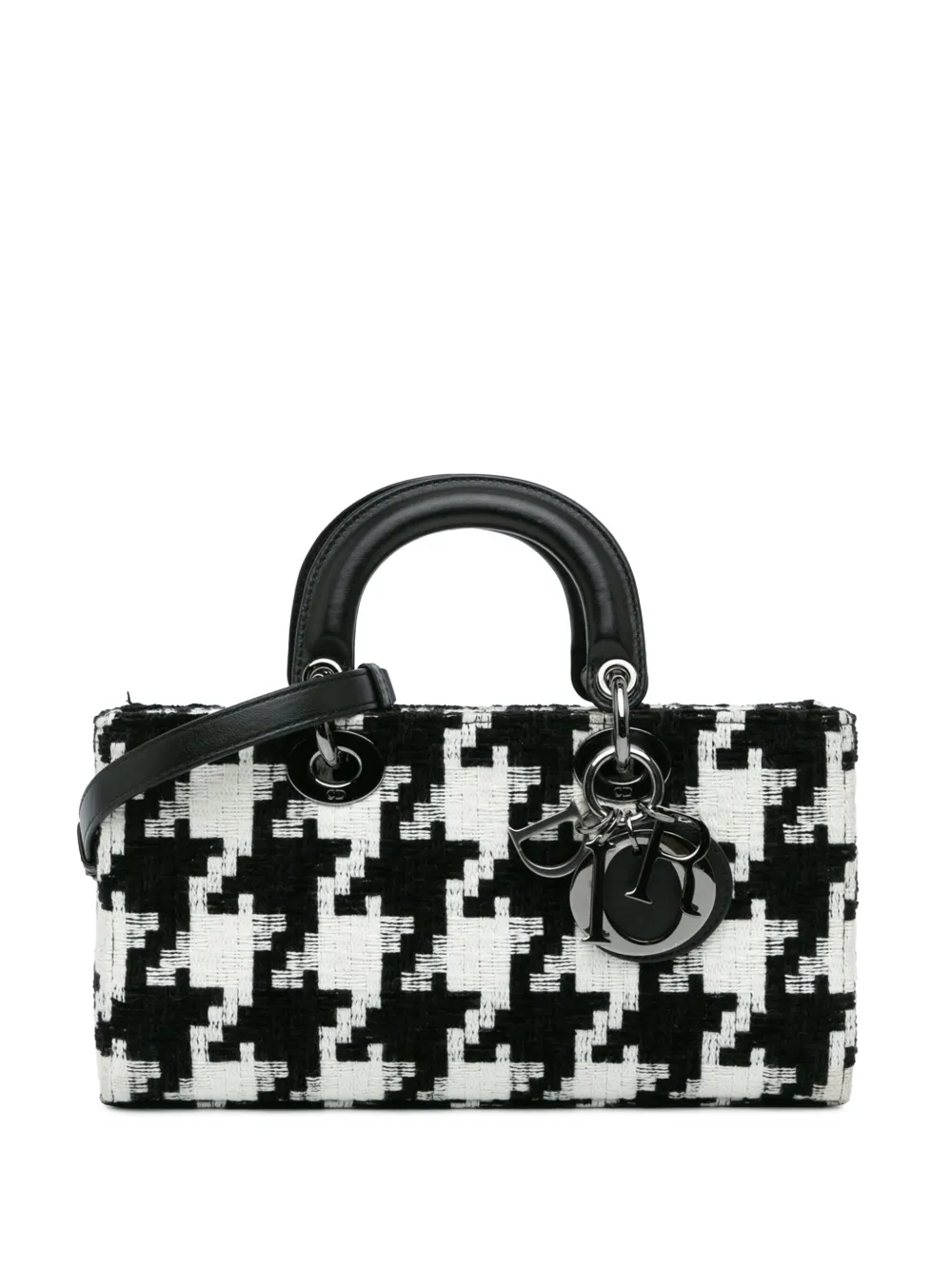 Christian Dior Pre-Owned 2022 ミディアム キャンバス マクロ ハウンドトゥース レディ D ジョイ Christian Dior Pre-Owned 2022 ミディアム キャンバス マクロ ハウンドトゥース レディ D ジョイ