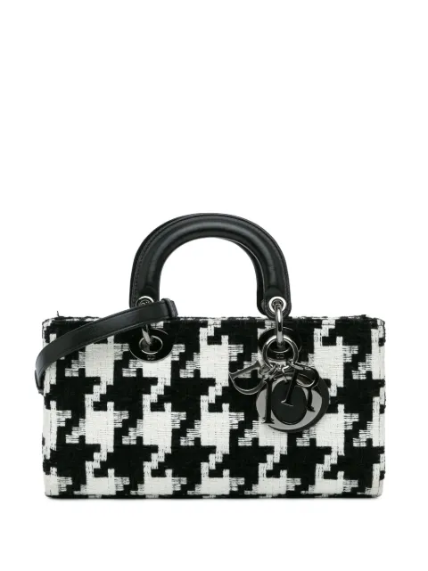 Christian Dior Pre-Owned 2022 Medium Canvas Macro Houndstooth Lady D Joy satchel