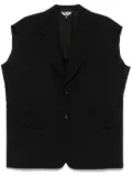 Black Comme Des Garçons sleeveless blazer