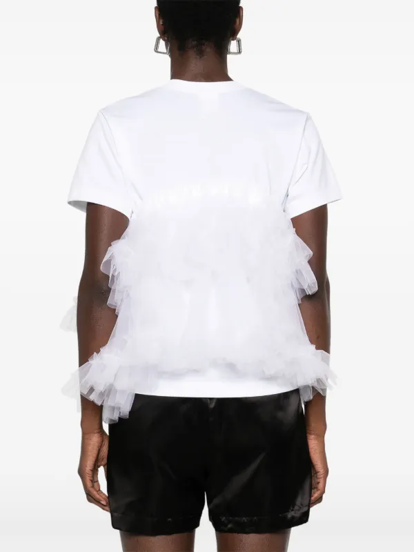 noir kei ninomiya ss25 ラッフルTシャツ　ホワイト　新品 Noir Kei Ninomiya ラッフル Tシャツ | ホワイト | FARFETCH JP
