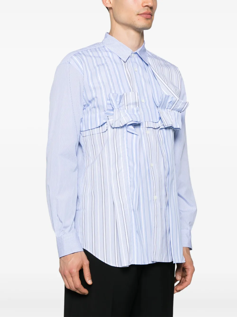 Comme Des Garçons Shirt Gestreept overhemd Blauw