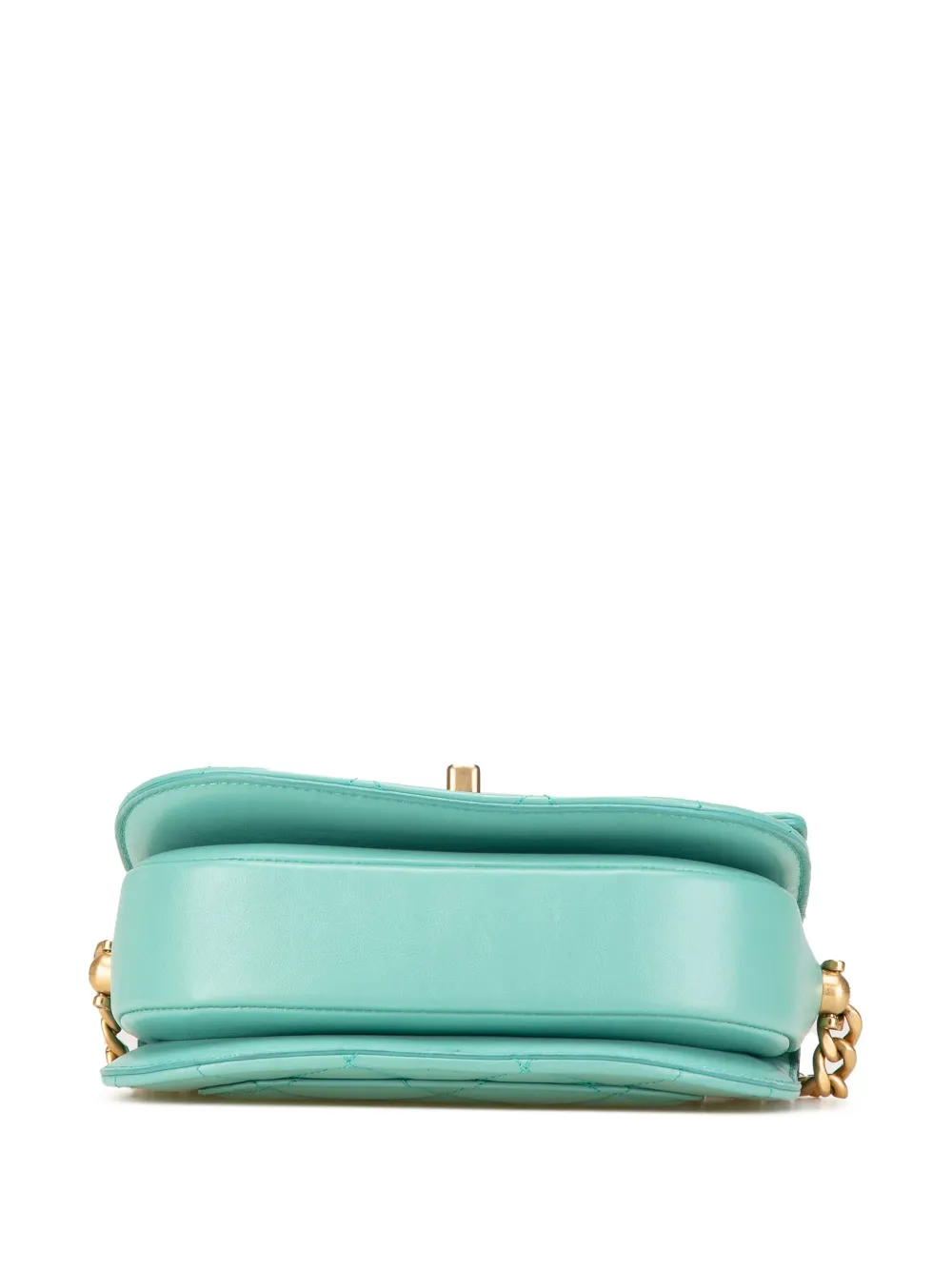 CHANEL Pre-Owned 2021 Quilted Lambskin Round Moon Messenger Flap crossbody bag | Satchels & Cross Body Bags | Image 3