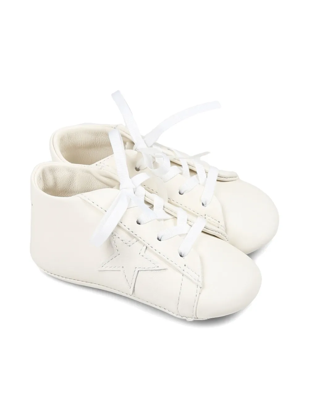 Golden Goose Kids leather pre-walkers Neutrals