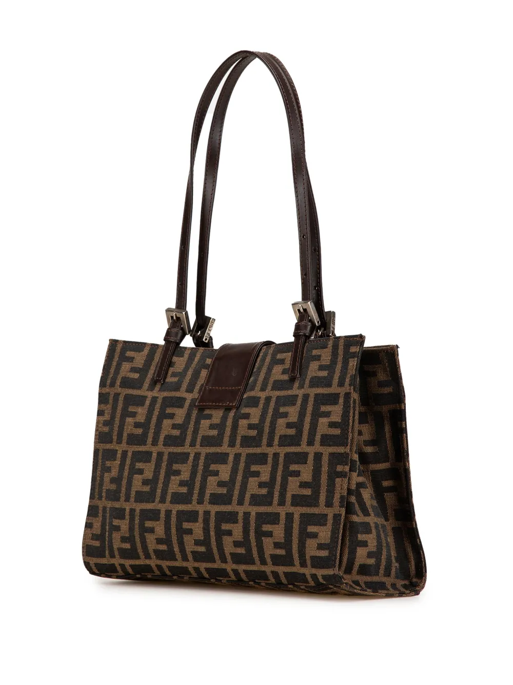 Fendi Pre-Owned 2000-2010 Zucca Canvas schoudertas - Bruin