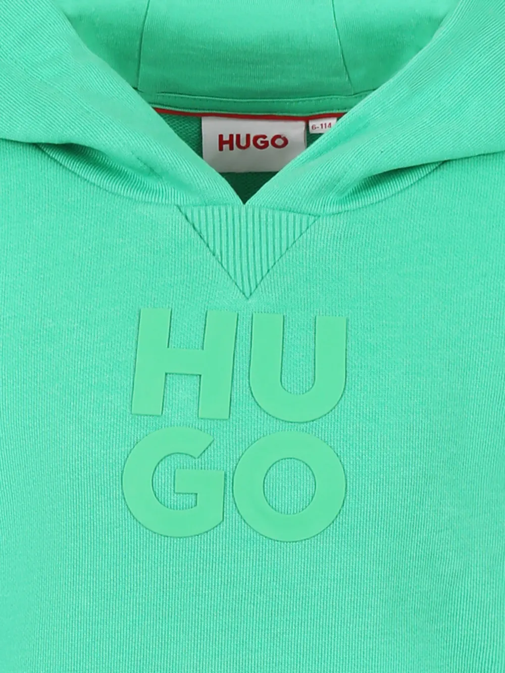 HUGO KIDS Hoodie met logo-applicatie Groen