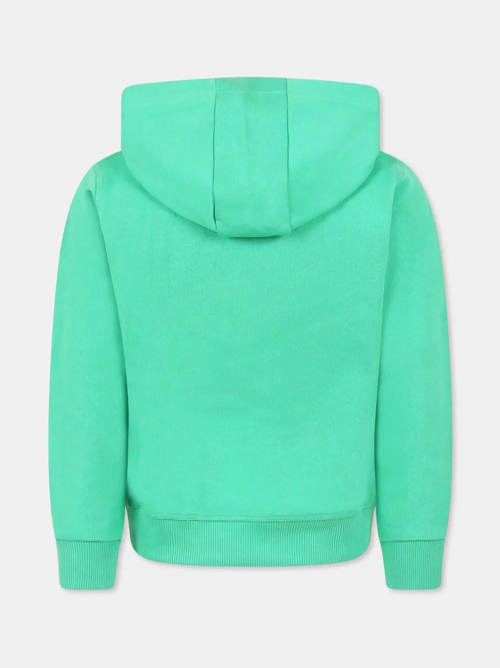 HUGO KIDS logo-appliqué hoodie - Groen