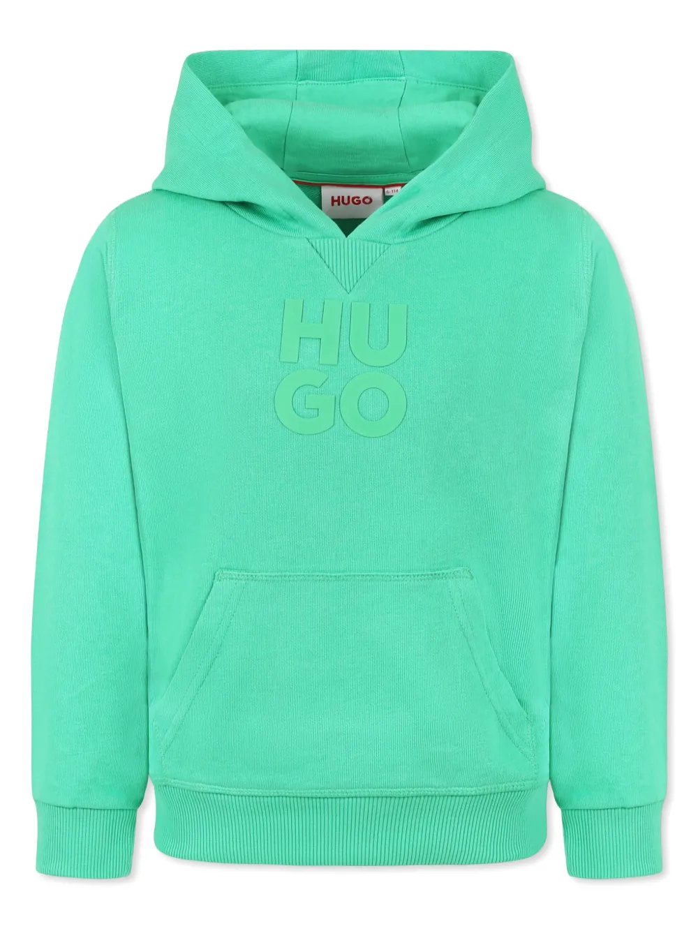 HUGO KIDS Hoodie met logo-applicatie Groen