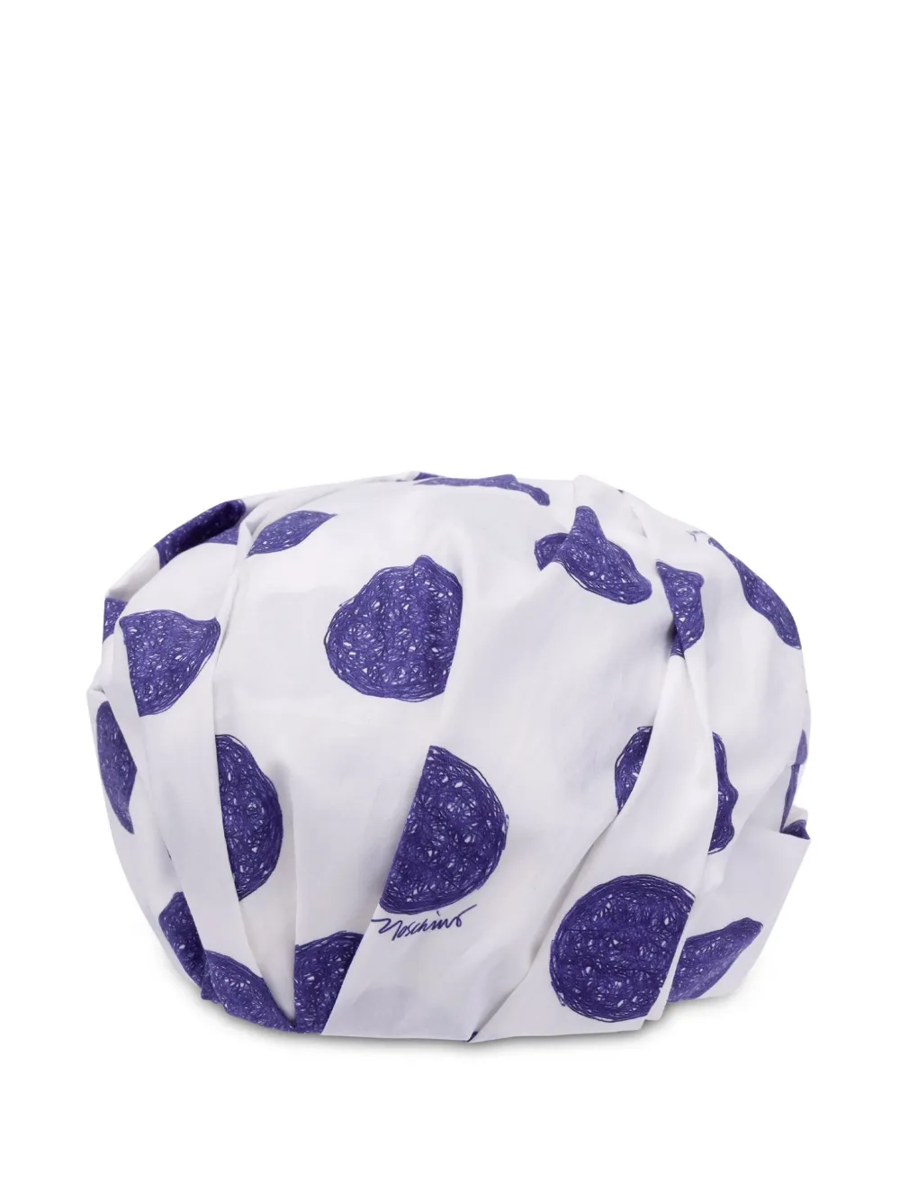 Moschino polka-dot turbant hat - Wit