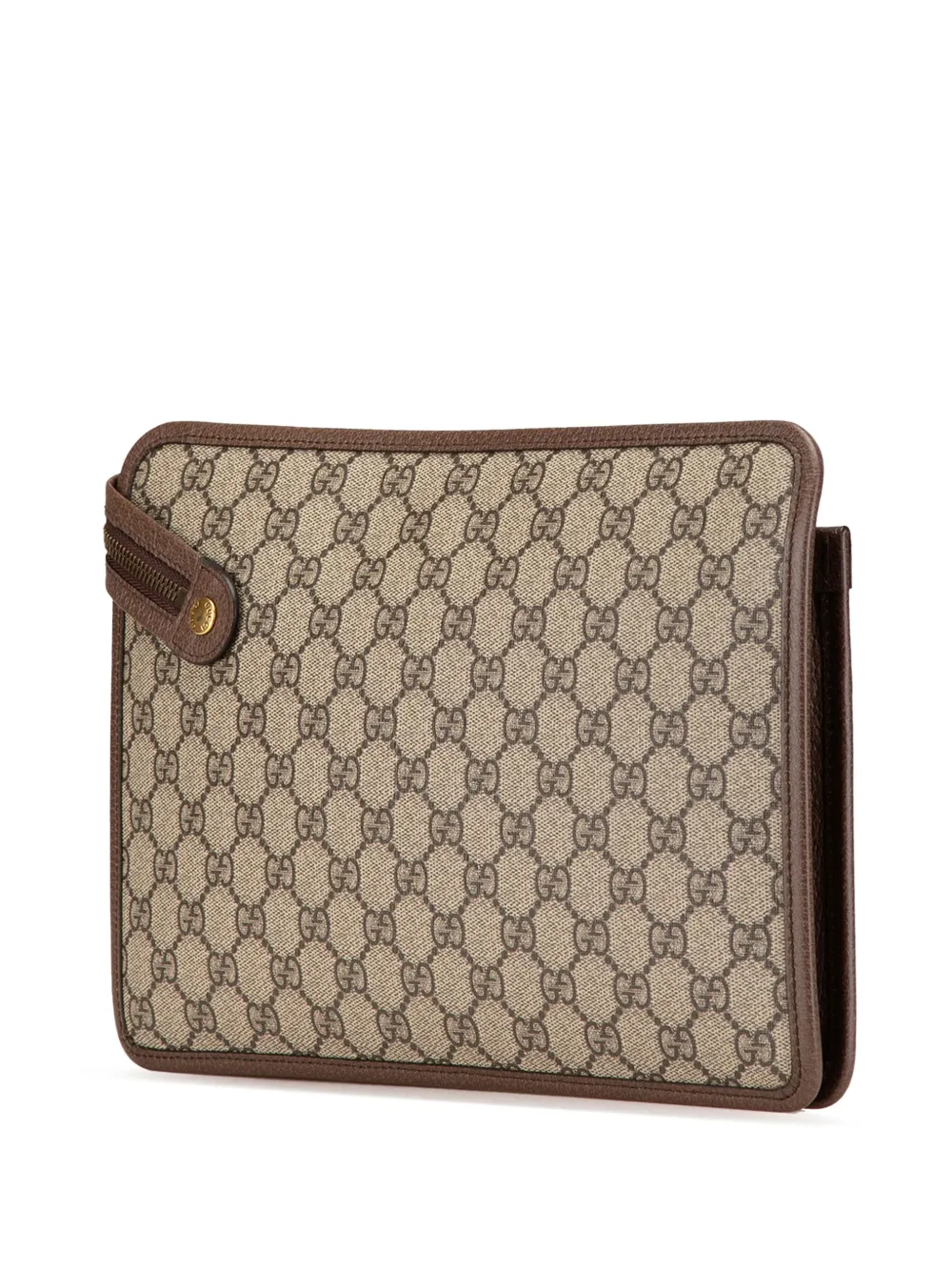 Gucci Pre-Owned 2000-2015 GG Supreme Ophidia Web clutch - Bruin