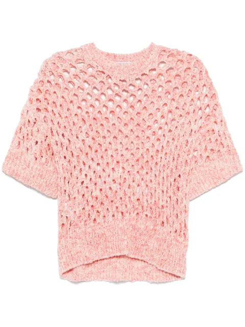 MOSCHINO JEANS open-knit sweater