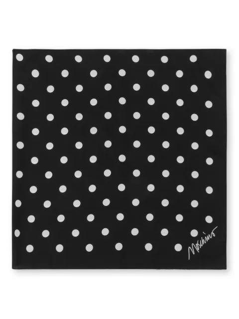 Moschino polka-dot silk scarf