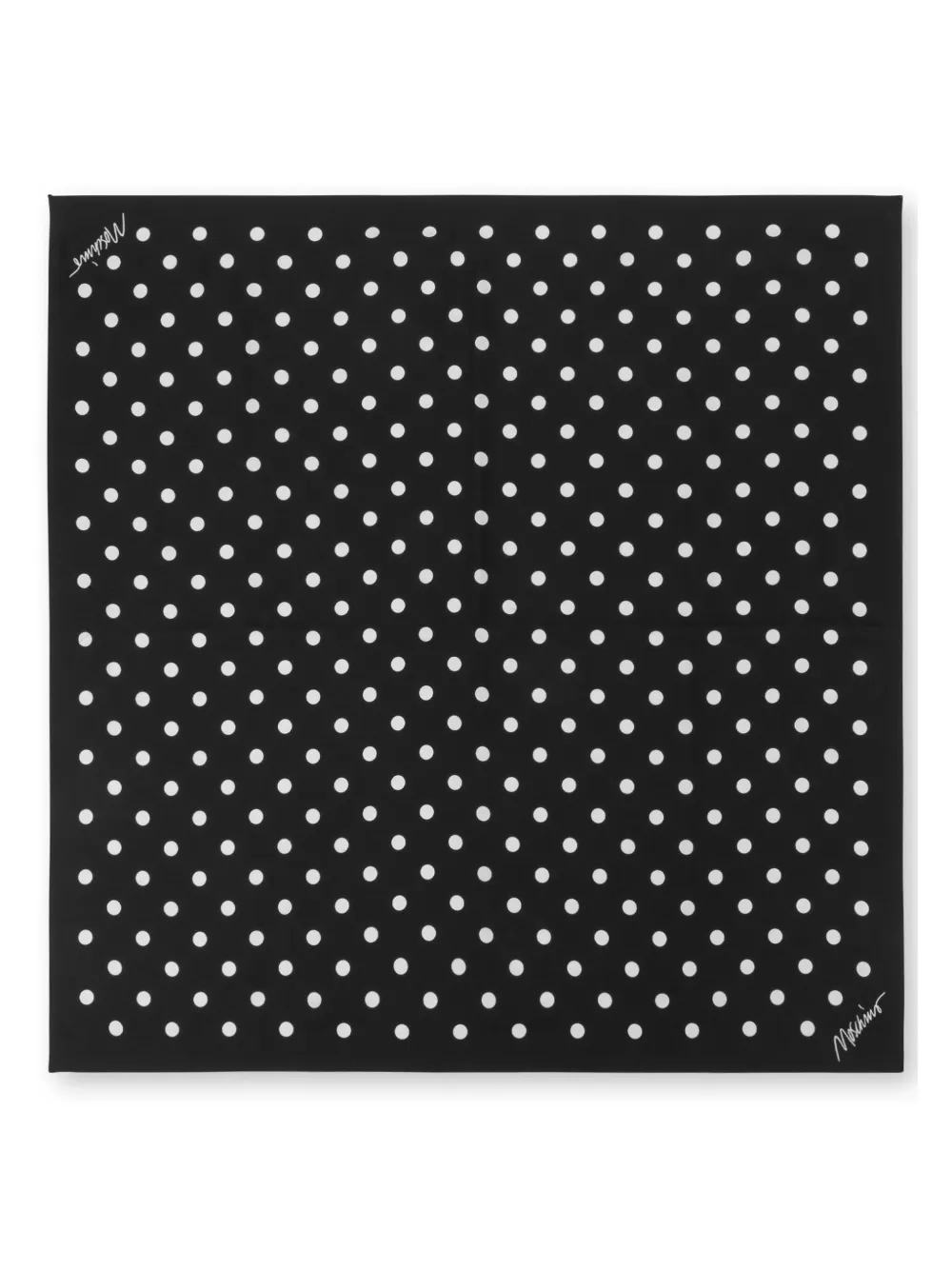 Moschino polka-dot silk scarf - Zwart