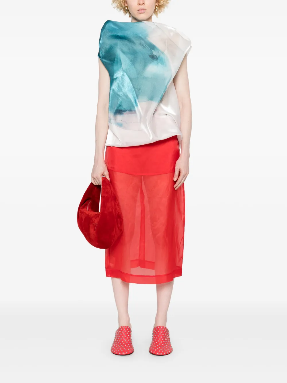 Issey Miyake EAU BLOUSE - Wit