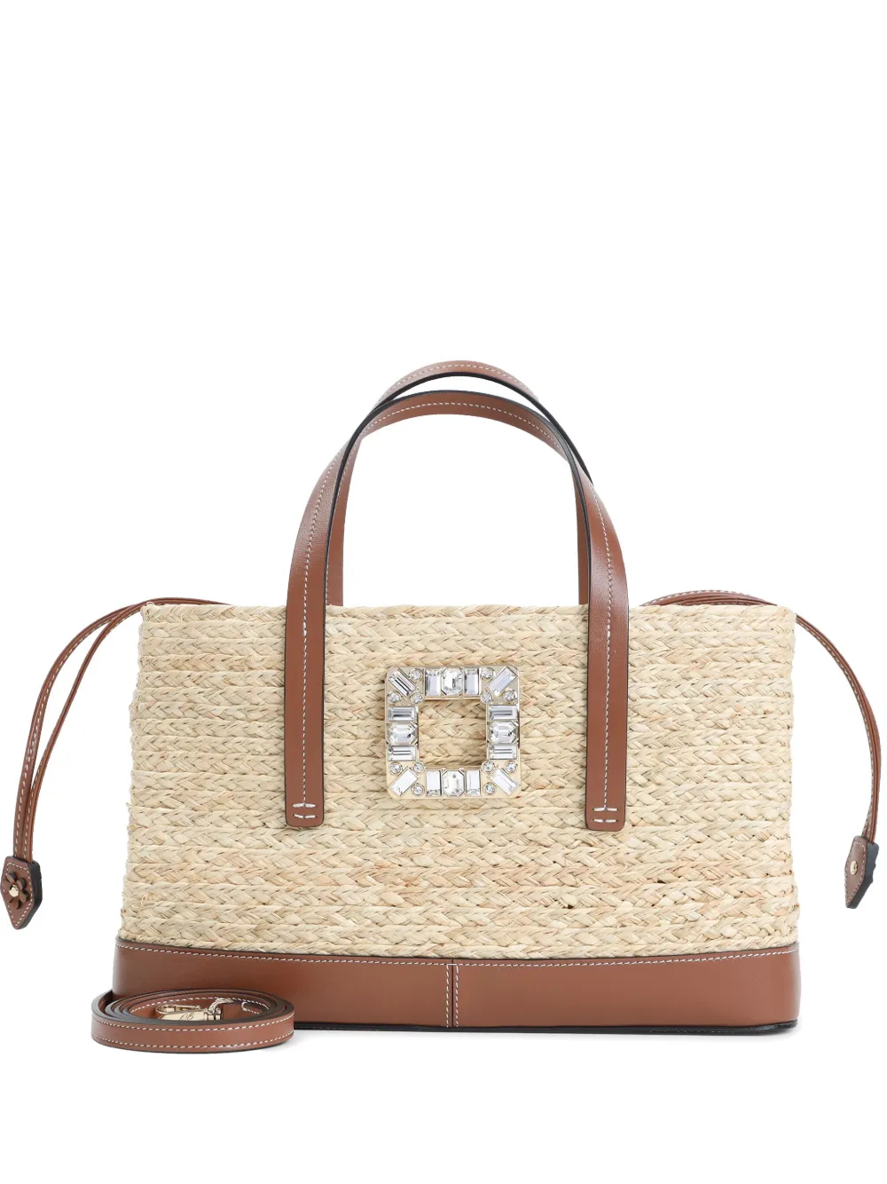 Roger Vivier crystal-embellished tote bag | Neutrals | Image 1