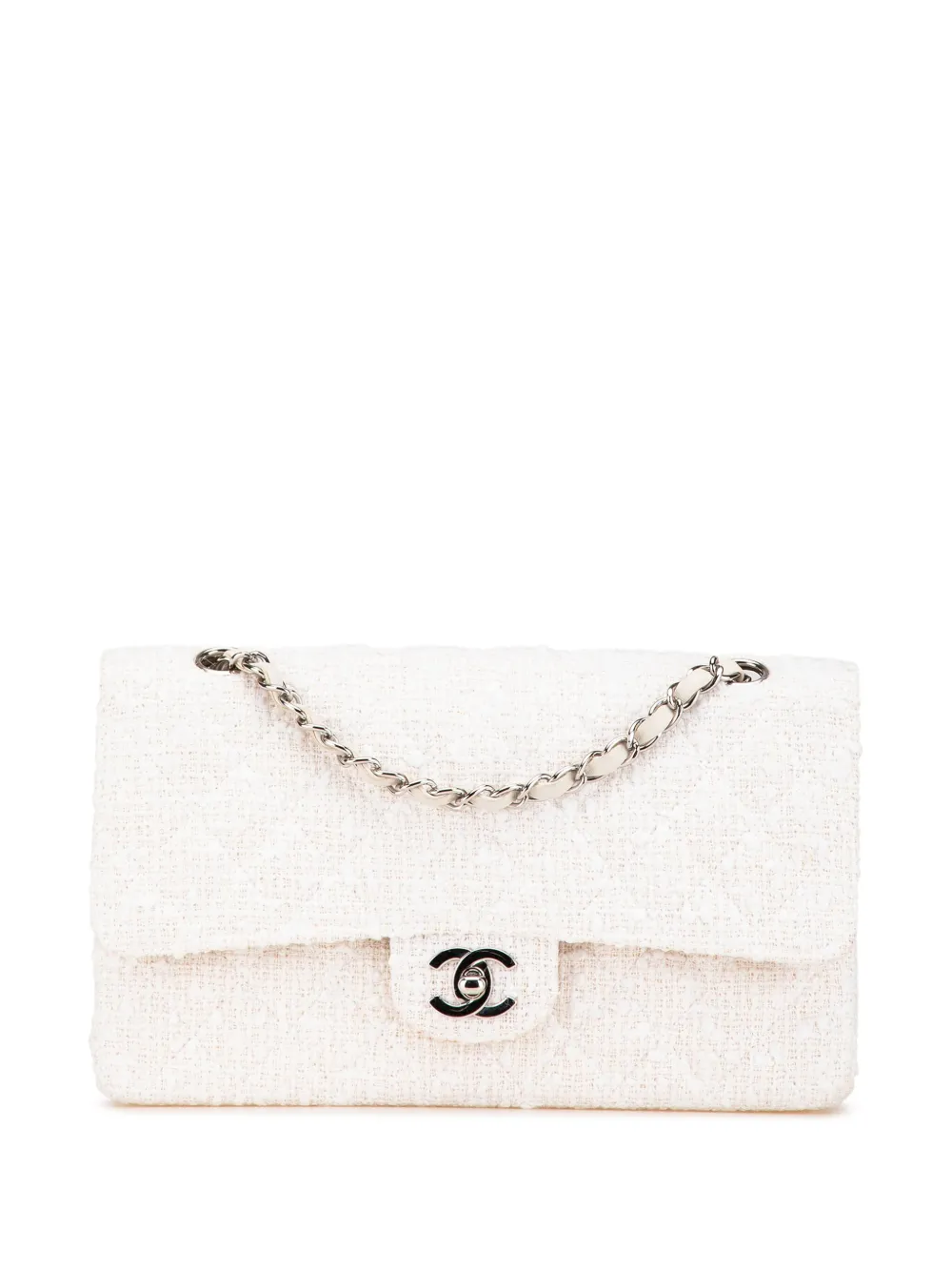 CHANEL Pre-Owned sac porté épaule en tweed à rabat (2003-2004) | blanc | Image 1