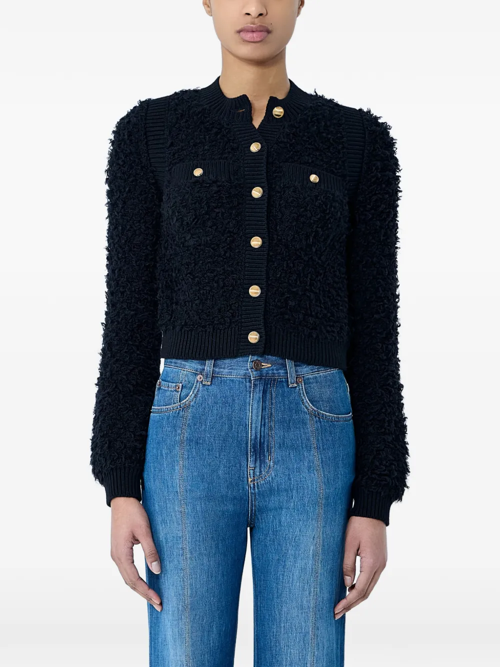 Chloé button-front cropped cardigan - Nero