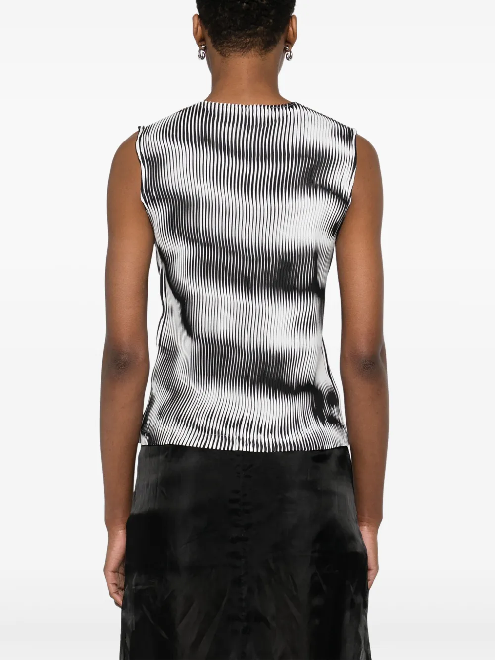 Shop Issey Miyake Sway Pleats Tank Top In White