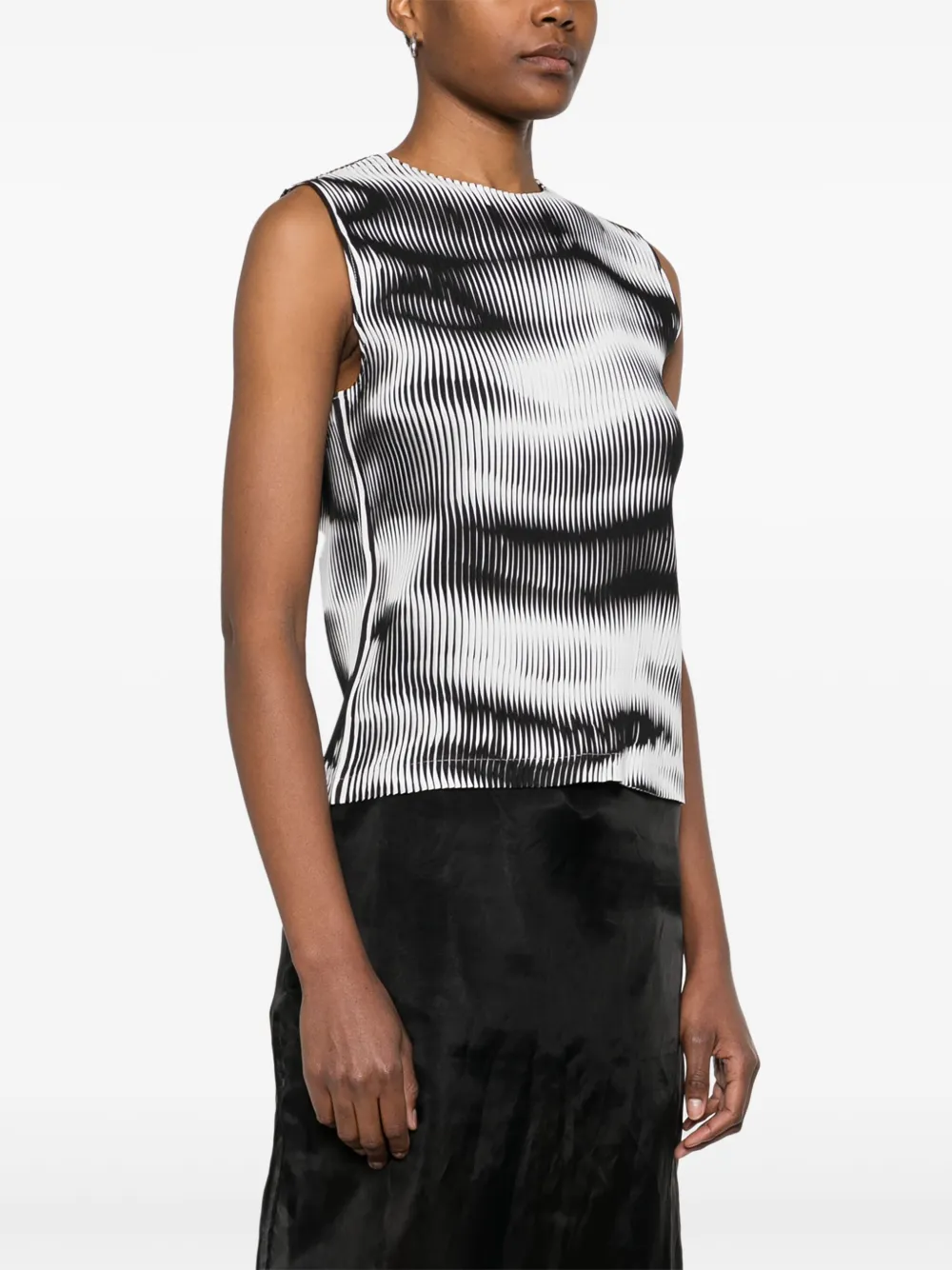 Shop Issey Miyake Sway Pleats Tank Top In White