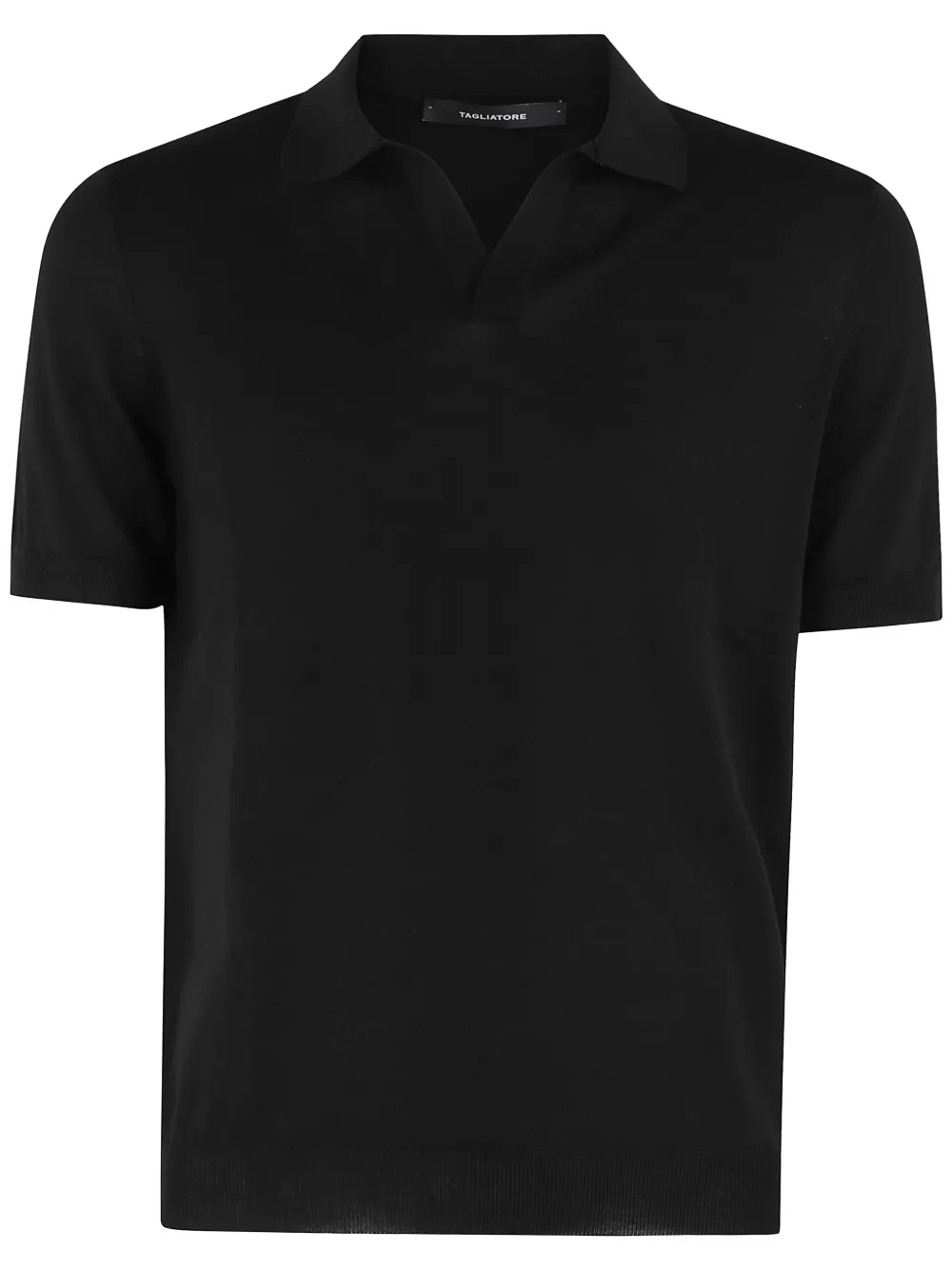 ribbed detailing polo shirt