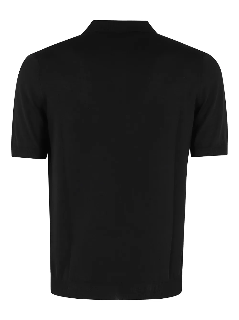 Tagliatore Poloshirt met geribbeld detail - Zwart