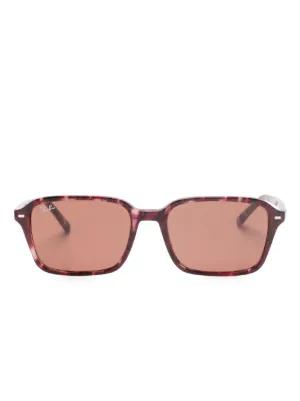 Ray-Ban スクエアフレーム サングラス | ブラウン | FARFETCH JP